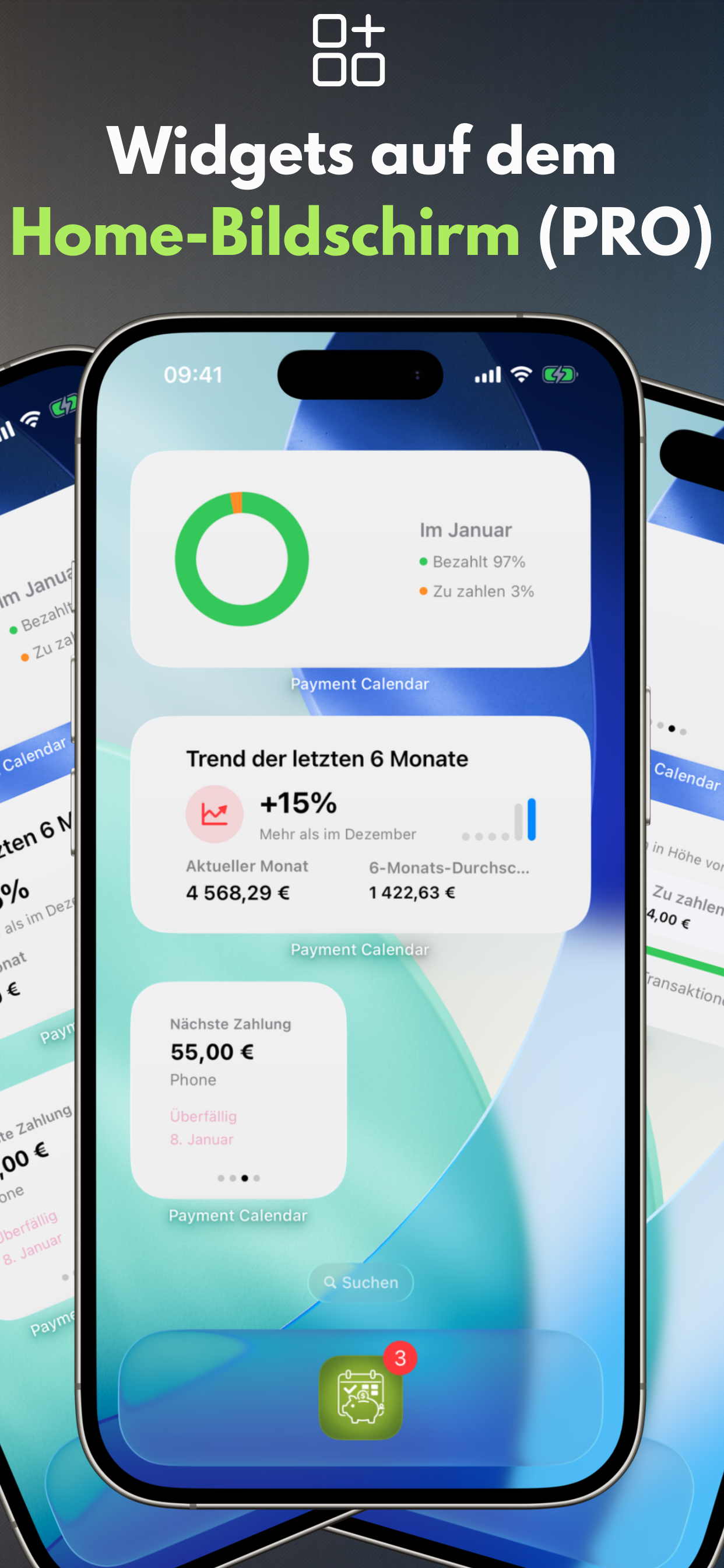 Widgets auf dem Home-Bildschirm (PRO)
